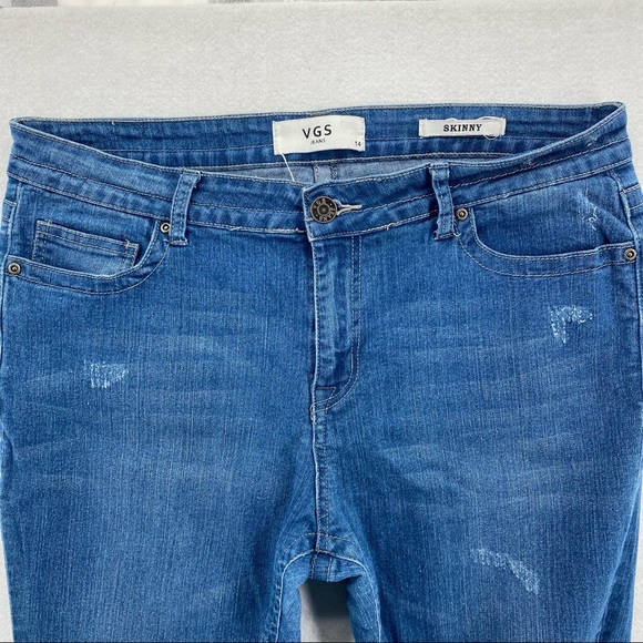 VGS Jeans Distressed Raw Hems Skinny Jean - Picture 3 of 16